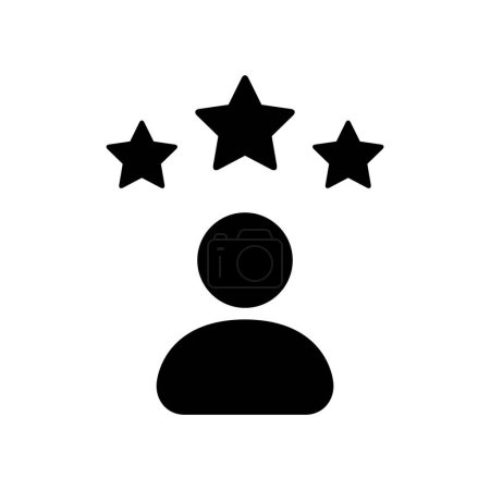 Einfaches Avatarsymbol mit drei Sternen. Vorbildliches Menschenbild