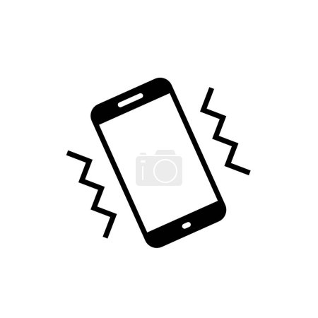 Mobile phone vibration icon. Vibrate mode concept
