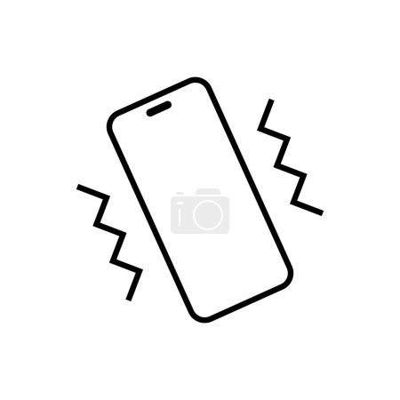 Smartphone vibration icon. Vibrate mode phone concept