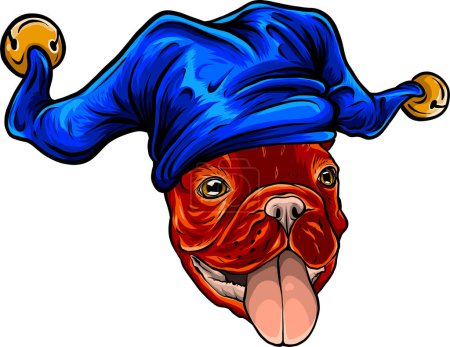 Illustration for Pug dog face vector isolated on white background - Royalty Free Image
