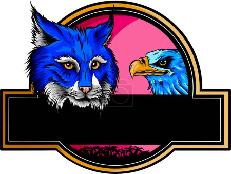 Téléchargez les illustrations : Conception de mascotte Lynx Wildcat Logo - en licence libre de droit