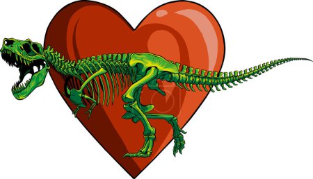 Illustration for Tyrannosaurus skeleton image - vector illustration. - Royalty Free Image