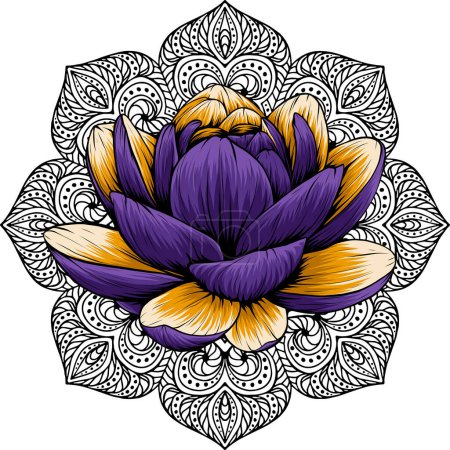 Illustration for Flower Lily Lotus vector illustration design - Royalty Free Image