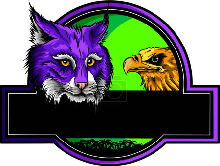 Téléchargez les illustrations : Conception de mascotte Lynx Wildcat Logo - en licence libre de droit