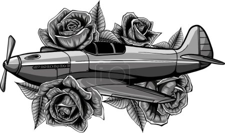 Ilustración de Ilustración vectorial de un caza Spitfire - Imagen libre de derechos