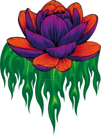 Ilustración de Flor Lily Lotus vector diseño de ilustración - Imagen libre de derechos