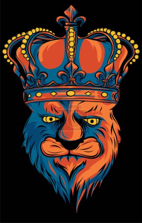 Téléchargez les illustrations : Illustration vectorielle tête de lion héraldique - en licence libre de droit