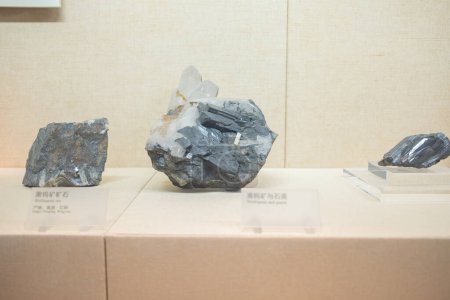Photo for GuangZhou GuangDong China-July 18 2023:wolframite in the GuangDong Museum. - Royalty Free Image