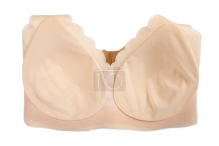 Photo for Inside of a beige bra on white background - Royalty Free Image