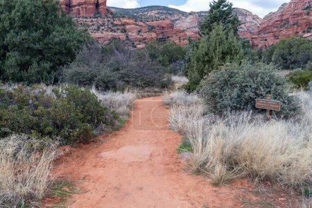 Hiking trail leads to Fay Canyon in Sedona Arizona