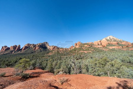 Schöne Hochebene und Landschaft vom Brins Mesa Trail in Sedona Arizona