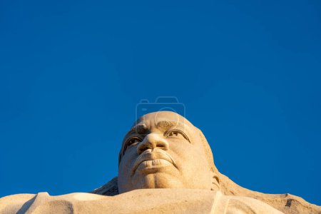 Photo for Washington, DC - March 25, 2024: Martin Luther King Jr. Memorial at the tidal basin near the National Mall, looking up - Royalty Free Image