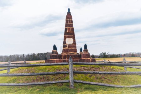 Photo for Manassas, Virginia - March 31, 2024: Monument to honor those who died at Manassas National Battlefield Park in Virginia - Royalty Free Image