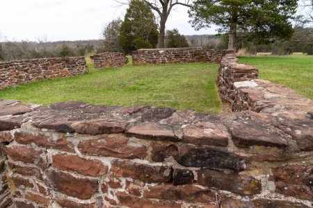 Die Überreste der Hazel Plain, einer Plantage in der Schlacht von Manassas, Manassas Battlefield National Park