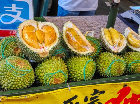 Durian au marché, Kuala Lumpur, Malaisie