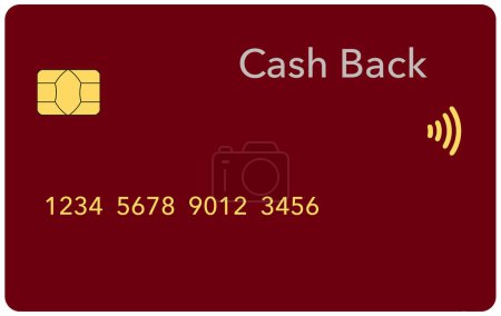 Photo for Here is generic cash back credit card or debit card isolated on the background and it is a 3-d illustration - Royalty Free Image