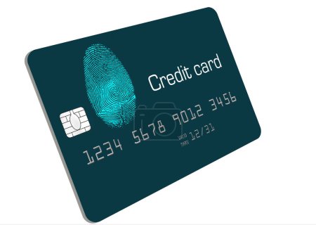 Photo for This is a version of a fingerprint identification credit card which could become the future of card security. This is a 3-d  illustration - Royalty Free Image