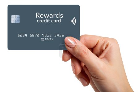 Photo for Here is a cash back rewards credit card in a 3-d illustration. - Royalty Free Image