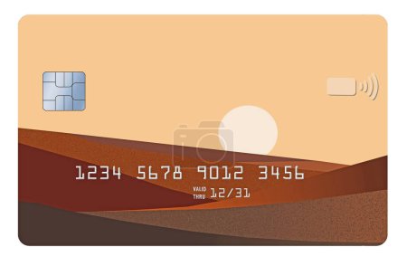 Un genérico, tarjeta de crédito simulada o tarjeta de débito se ve en esta ilustración 3-d sobre la banca, finanzas y negocios.