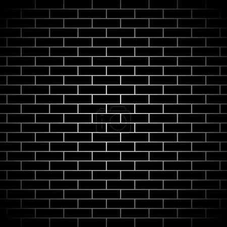 Brick pattern black design. Vector background