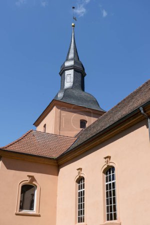 Detail of the baroque village church in Ribbeck, Nauen, Germany