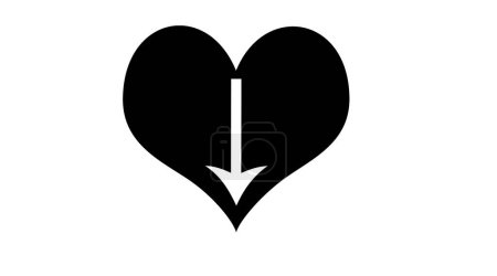 Herzen flache Symbol.Silhouette des roten Herzens auf weißem Hintergrund, ich liebe dich symbol.Love und Romantik Zeichen