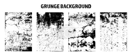 Illustration for Grunge overlay texture. Old dirty concrete background with cracks and scratches. Distressed grainy surface. Vintage urban backdrop. Scraped and stained design element. Vector illustration. - Royalty Free Image