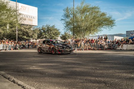 Foto de Las Vegas - Estados Unidos - 3 de noviembre de 2023: Subaru WRXduring SEMA Show Cr uise. - Imagen libre de derechos