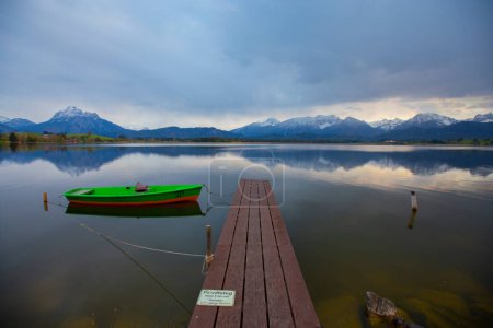 Photo for Lake Hopfensee near Fuessen - View of Allgaeu Alps, Bavaria, Germany - paradise travel destination - Royalty Free Image