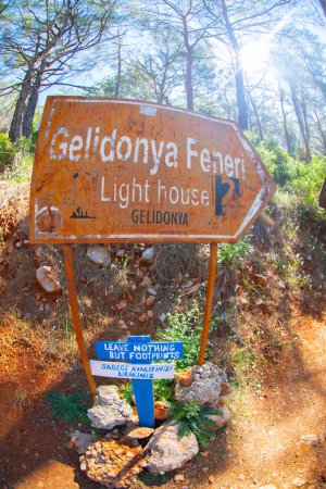 Photo for Gelidonya Lighthouse and Islands on Lycian Way in Antalya, Turkey. - Royalty Free Image