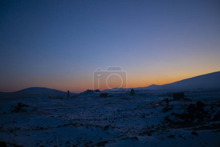 Photo for A beautiful sunset in the ruins of Ani, Kars Turkey - Royalty Free Image