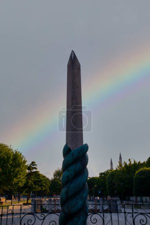 Photo for Obelisk of Theodosius at Sultanahmet Square in city of Istanbul, Turkey - Royalty Free Image