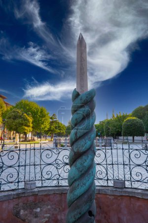 Photo for Obelisk of Theodosius at Sultanahmet Square in city of Istanbul, Turkey - Royalty Free Image