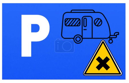 Téléchargez les photos : Plaque de stationnement plaque bleue standard. - en image libre de droit