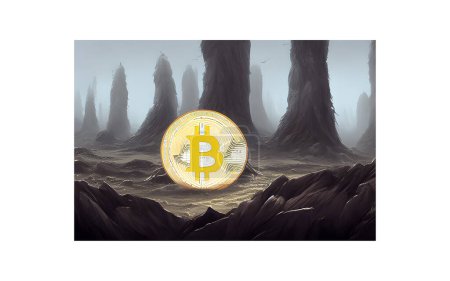 Téléchargez les photos : Cryptomonnaies et jetons, monnaie Bitcoin - en image libre de droit