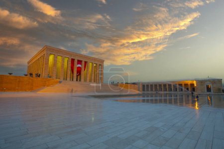 Photo for Mausoleum of Ataturk at amazing sunset - Ankara, Turkey - Royalty Free Image