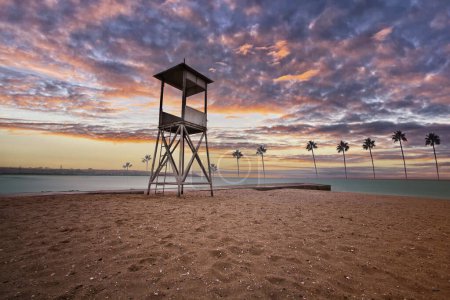 Photo for Lifeguard towers waiting on the beach - Royalty Free Image