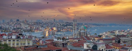 Galata Tower, Galata Bridge, New Mosque and Bosphorus Bridge, the most beautiful view of Istanbul