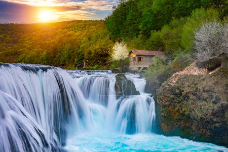 Wasserfall Strbacki Buk am Fluss Una in Bosnien