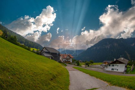 View of Saint Jacob church in Ortisei. South Tyrol, Italy