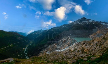 Photo for Sustenpass with Steingletcher and Steinsee, Switzerland, Europa. Sustenpass is a mountain pass in the Swiss Alps - Royalty Free Image