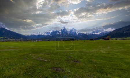 Am besten sichtbare Alpen, Grenzen der Schweiz und Deutschlands