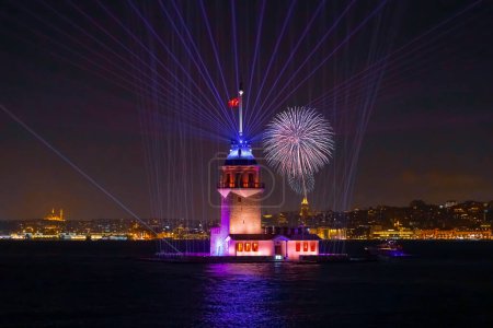 New Maiden's Tower celebration with fireworks