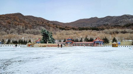 Photo for Songhua Lake Tourist Scenic Spot in Jilin City, China during the Spring Festival - Royalty Free Image