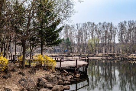 The scenery of Jingyuetan National Forest Park, Changchun, China in early summer