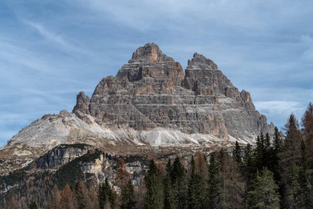 Photo for View of Tre Cime di Lavaredo of the Sexten Dolomites, Tre Cime Nature Park, Trentino-Alto Adige, Italy - Royalty Free Image