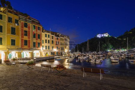 Foto de Escena nocturna de Portofino, Riviera Italiana - Imagen libre de derechos