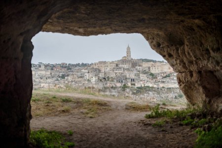 Téléchargez les photos : Matera Sassi paysage urbain d'une grotte, Basilicate, Italie - en image libre de droit