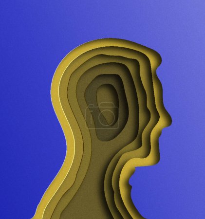 Illustration for Silhouette of a human / application of a person / background with a person / layers of a person / male silhouette - Royalty Free Image