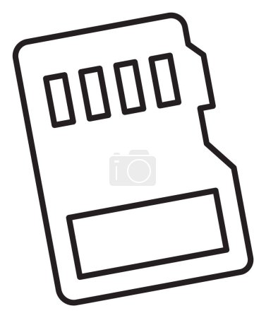 Illustration for Information technology sd card vector icon illustration. - Royalty Free Image